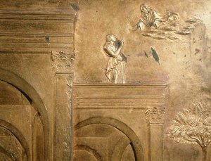 La storia di Giacobbe ed Esaù, (dettaglio) dal pannello originale delle porte orientali del Battistero