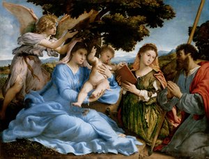 Madonna con Bambino e i Santi Caterina e Tommaso (sacra conversazione) da Lorenzo Lotto