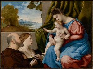 Madonna con Bambino e due donatori da Lorenzo Lotto