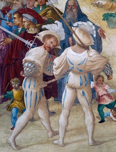 Martirio di Santa Barbara, (dettaglio delle Storie di Santa Barbara) da Lorenzo Lotto