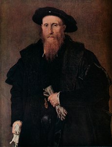 Ritratto di un gentiluomo con guanti, c1543 da Lorenzo Lotto