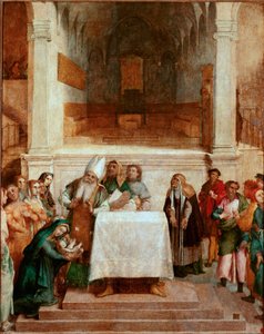Presentazione al Tempio. Dipinto di Lorenzo Lotto (ca. 1480-1556) 1554-1556 Loreto, Palazzo Apostolico