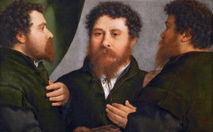 Ritratto di un Orafo in tre posizioni da Lorenzo Lotto