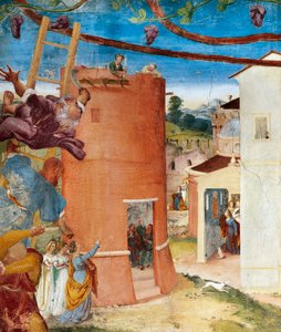 Santa Barbara nella torre, (dettaglio)