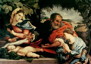 La Sacra Famiglia con Santa Caterina d
