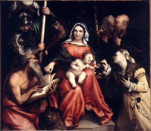 Il matrimonio mistico di Santa Caterina, 1524 da Lorenzo Lotto