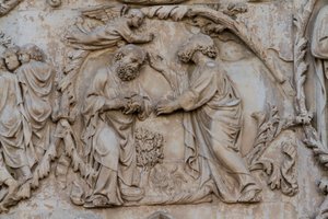 Gedeone strizza il vello (dettaglio) da Lorenzo Maitani