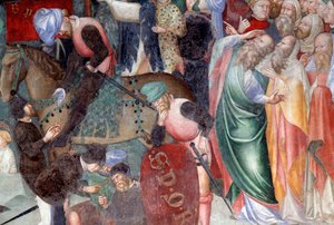 La Crocifissione (dettaglio dei soldati) da Lorenzo Salimbeni