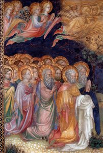 Il battesimo di Gesù da parte di San Giovanni Battista (dettaglio) Affresco di Lorenzo da Lorenzo Salimbeni