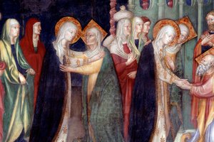 La visitazione di Maria a Santa Elisabetta (dettaglio) da Lorenzo Salimbeni