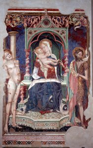 Vergine con bambino circondata da San Sebastiano e San Giovanni Battista da Lorenzo Salimbeni