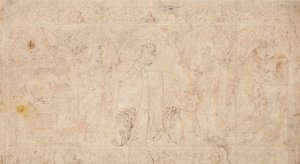 Progetto per un antependium: La Madonna della Misericordia con i santi Giovanni Battista da Lorenzo Veneziano.