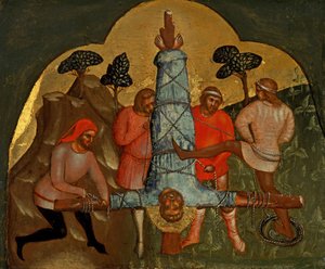 La crocifissione di Pietro Pannello Predella, ca 1370 da Lorenzo Veneziano