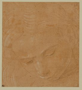 Ritratto di un giovane uomo, con lo sguardo rivolto verso il basso ... da Lorenzo di Credi