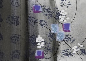 Elegante flusso astratto in argento da Lori Ann Folz