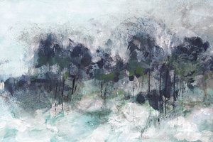Astratto di bosco nebbioso