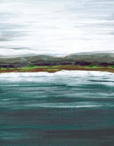 Orizzonte sul lago sereno