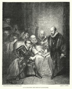 Alva che esige il giuramento di fedeltà da Louis (after) Gallait