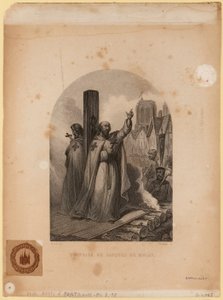 Supplice di Jacques de Molay, inciso da Jean-Charles Pardinel da Louis (after) Marckl