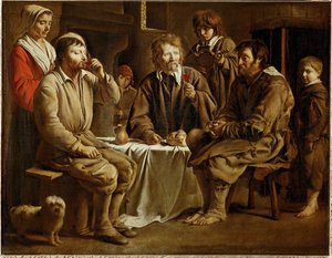 Un pasto da contadini ... da Louis (attr. to) Le Nain