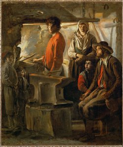 La fucina o: Un fabbro nella sua fucina ... da Louis (attr. to) Le Nain