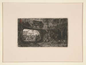 Cortile con passaggio da Louis Adolphe Hervier