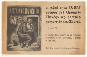Invito a una mostra di dipinti di Louis Anquetin da Louis Anquetin