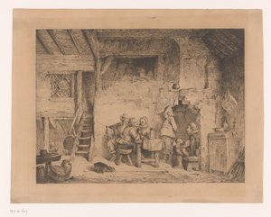 Compagnia in abiti del XVI secolo in una taverna da Louis Antoine Carolus