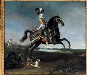 Ritratto equestre di Maria Antonietta da Louis Auguste Brun