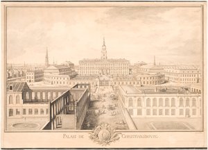 Palazzo di Christiansborg da Louis Auguste Le Clerc