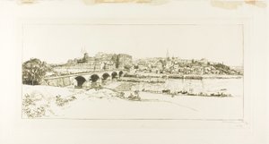 Angers: Vista panoramica da Louis Auguste Lepère