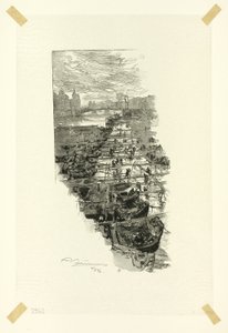 Mercato delle mele, visto dal Pont Louis-Philippe, settima tavola da Le Long de la Seine et des Boulevards