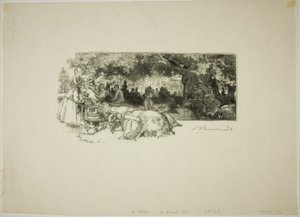 La mensa di Madre Pichard, vicino a Gorge aux Loups da Louis Auguste Lepère