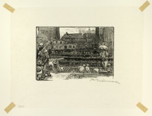 Scaricatori di gesso, tavola tre da Le Long de la Seine et des Boulevards