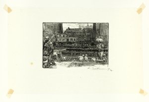 Scaricatori di gesso, tavola tre da Le Long de la Seine et des Boulevards da Louis Auguste Lepère