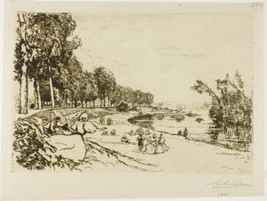 La strada per Billancourt da Louis Auguste Lepère