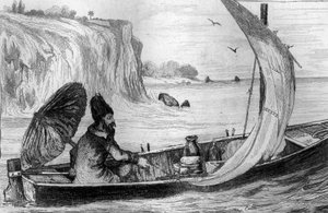 Sono stato trascinato dalla corrente incisione dopo il disegno di M. de Sainson per il libro di Daniel Defoe 
