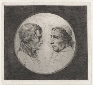 Coclers, L B, Doppio ritratto di Napoleone e Papa Pio VII (ca1805, Rijksmuseum) da Louis Bernard Coclers