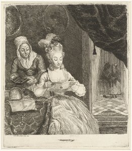 Giovane donna che legge una lettera