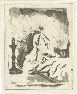 Foglio di studio con candelabro da Louis Bernard Coclers