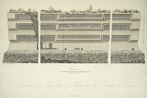 Rovine di Miguitlan o Mitla, nella provincia di Oaxaca, illustrazione da 