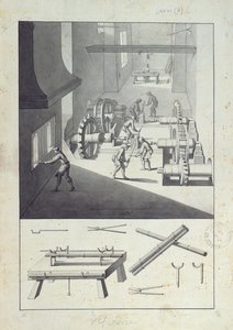 Fabbricazione di cannoni, disegno per la 