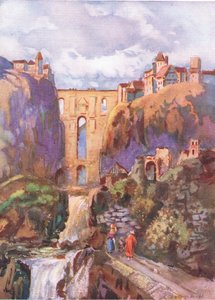 Il Tajo Ronda, da Hutchinsons Picturesque Europe pubblicato da Hutchinson & Son, c.1930 da Louis Burleigh Bruhl