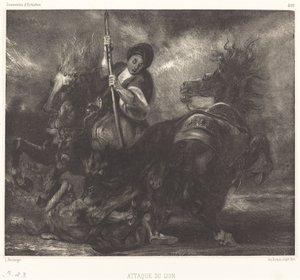 Attacco del leone da Louis Candide Boulanger