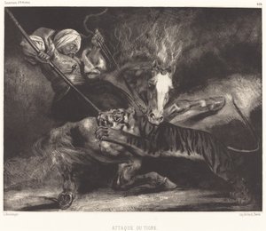 Attacco della tigre da Louis Candide Boulanger