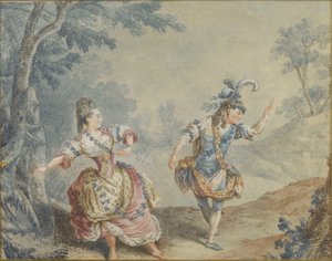 Marie Allard e Jean Dauberval nell