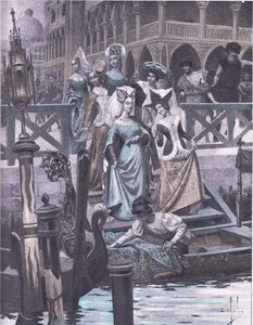 Oche verdi, illustrazione dal Decameron di Boccaccio pubblicata dalla Navarre Society anni 
