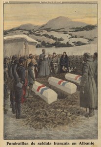 Funerale dei soldati francesi morti in Albania durante la ritirata dalla Serbia, Prima Guerra Mondiale
