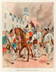 Bombled Louis (1862 - 1927); Il Generale Louis Joseph (Louis-Joseph) di Montcalm (1712-1759) ferito fu riportato a Quebec dopo la Battaglia delle Pianure di Abraham il 13 settembre da Louis Charles Bombled