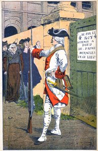 Chiusura del Cimitero di Saint Medard a Parigi 1732 da Louis Charles Bombled